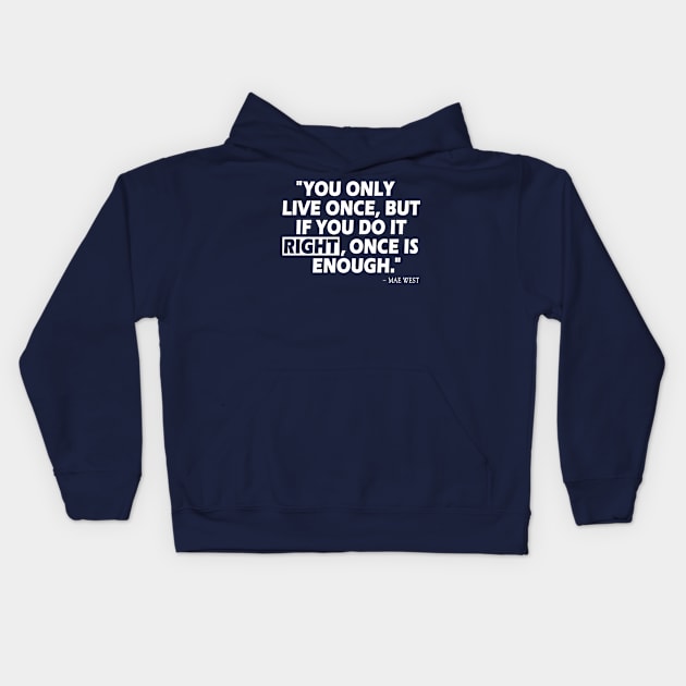 Life Quote Kids Hoodie by IKAT